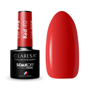 Esmalte semipermanente rojo Claresa 412