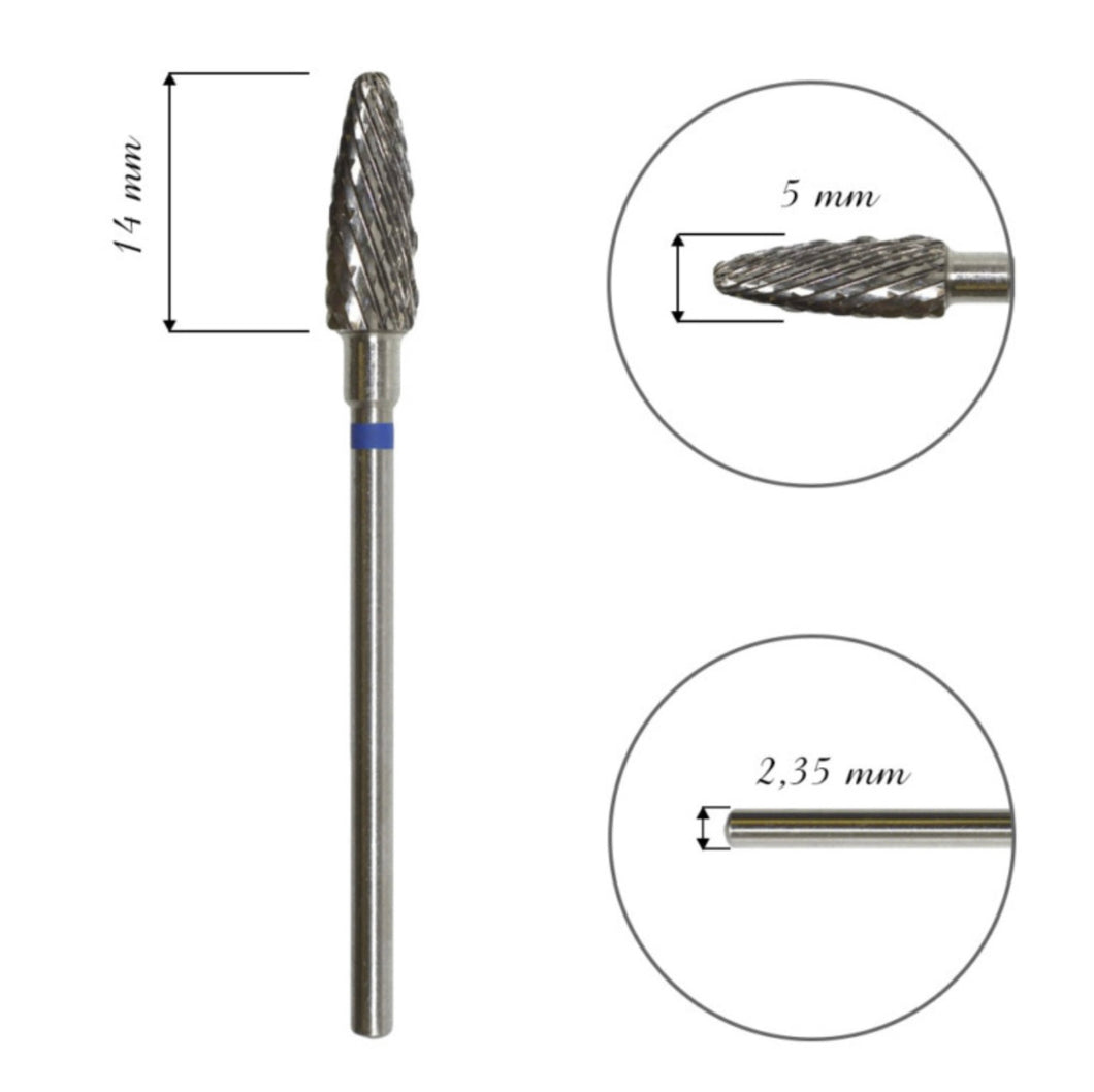 Fresa / Broca reversible para retirar Gel y Acrílico 5mm, grano medio